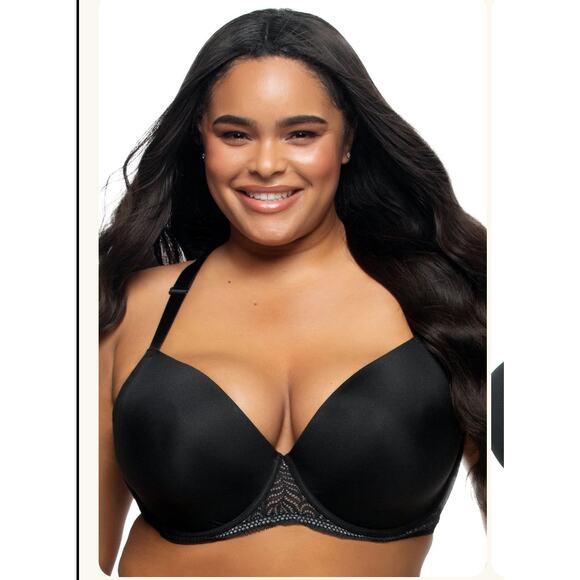 Paramour Felina Bra  Lace black NEW Carolina seamless plunge 38DDD 36DDD - Picture 2 of 7